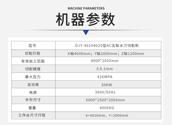 4020水刀切割機參數